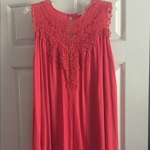 Coral Shift Dress